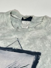 VTG Liquid Blue Led Zeppelin Man With Sticks Album Cover T-Shirt Size Medium USA