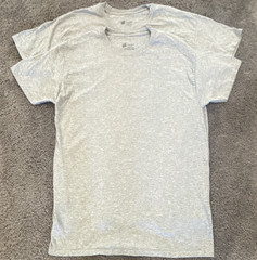 Hanes ComfortSoft Men’s Lot of 2 Gray Cotton Crew Neck Tagless T-Shirt XL