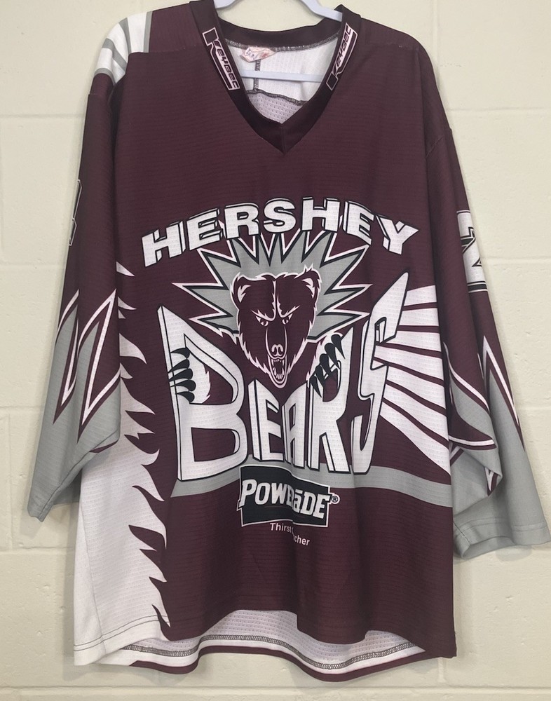 Vintage 90’s Hershey Bears Hockey Jersey 2XL Canada Maroon Warm Up XXL AHL RARE!