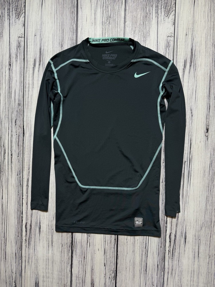 Nike Pro Combat Dri-FIT Mens Long Sleeve Compression Shirt M Medium