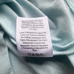 George Men’s XL Light Blue V-Neck Recycled Polyester Cotton T-Shirt