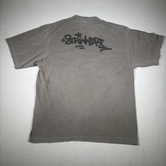 8THWNDR Shirt Mens Large Gray Graffiti Logo Streetwear Heavyweight Shaka Tee
