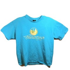 Vtg The Venetian Hotel Las Vegas Blue Shirt- Size Men’s Medium Single Stitch.