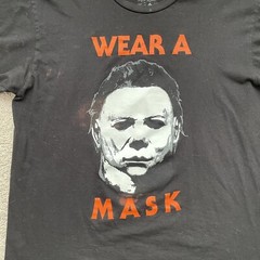 Halloween 2 Michael Myers Wear A Mask Shirt Black Size Mens XL