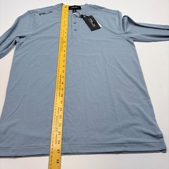 RLX Golf Ralph Lauren Mens Light Blue Long Sleeve Henley Shirt NWT