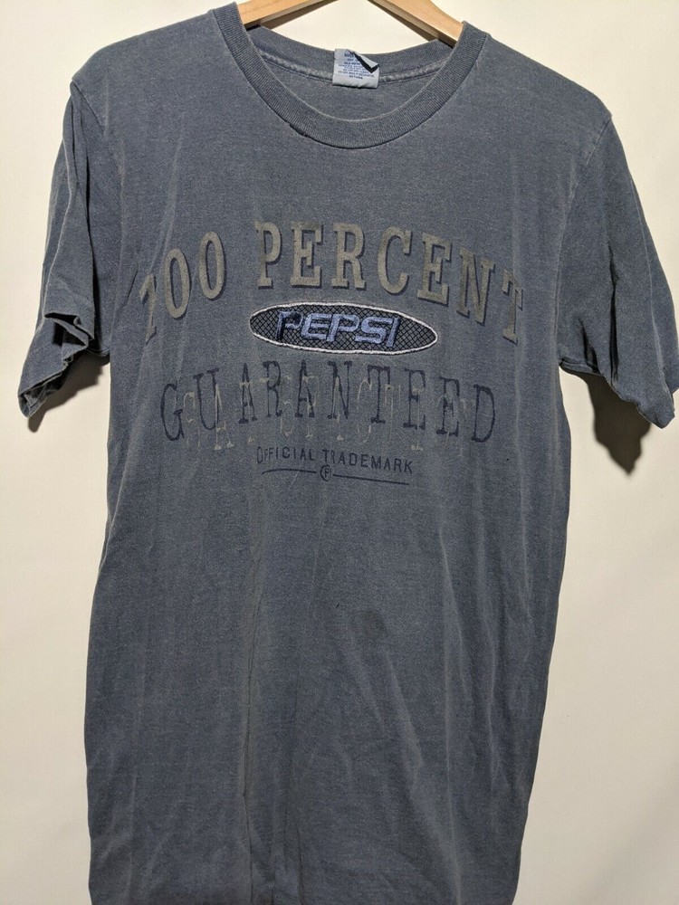 Vintage 90s Pepsi 100 Percent Guaranteed Single Stitch Shirt S/M