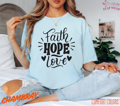 Unisex Retro Faith Hope T-Shirt, Men T shirt,Women T shirt Gift Religion Top
