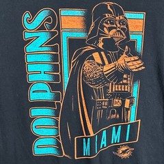 Junk Food Star Wars Miami Dolphins Darth Vader T-Shirt Mens XL Black NFL New