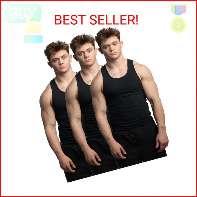 Ekkovision Beaters, Men’s Tank Tops, Cotton Spandex Blend Tanks Tops for Men, Co