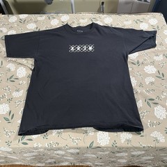 Vintage Krew Skateboarding Shirt Large Black Double Sided Y2K Skate Punk
