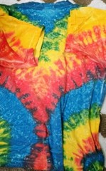 VTG San Francisco T-Shirt Tie Dye Mens 2XL Single Stitch Peace Sign Heavy Weight