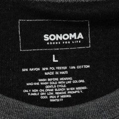 Sonoma Goods For Life Shirt Mens Large Gray Crew Neck V Stitch Pullover