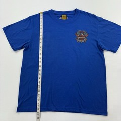 Costa Rica Eagle Graphic Tee Motorcycle Biker Blue Size L Cotton
