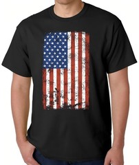 AMERICAN FLAG US T-SHIRT FADED DISTRESSED DESIGN M-3XL USA PRIDE UNITED STATES