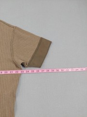 Calvin Klein Jeans Shirt Mens Large Brown Ribbed Knit Crewneck Ringer Tee Cotton