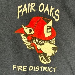 VTG Gildan Fair Oaks Fire District Cobb Co Georgia Wolf Mascot T-Shirt XL
