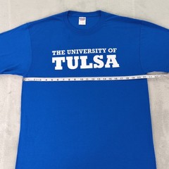 The University of Tulsa T Shirt Jerzees Dri-Power Blue Short Sleeve Men Large