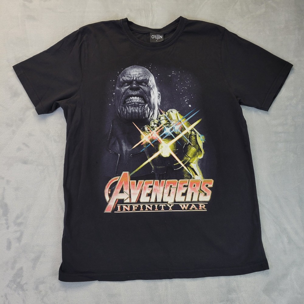 Orijin Avengers T-Shirt Men L Infinity War Thanos Marvel Comics Movie Film Large