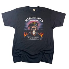 Vintage Mercenaries 3d Emblem T-Shirt Men’s LARGE 1988 JRS Enterprises EUC