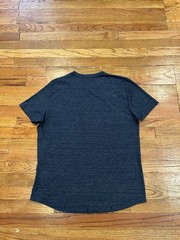 Buck Mason Slub Curved Hem Tee T Shirt Men M Gray Poly Cotton Rayon