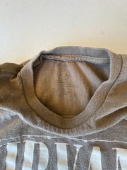Nirvana Brown Two-Sided Graphic T-Shirt Stencil Logo Smiley Face. Reprint with a