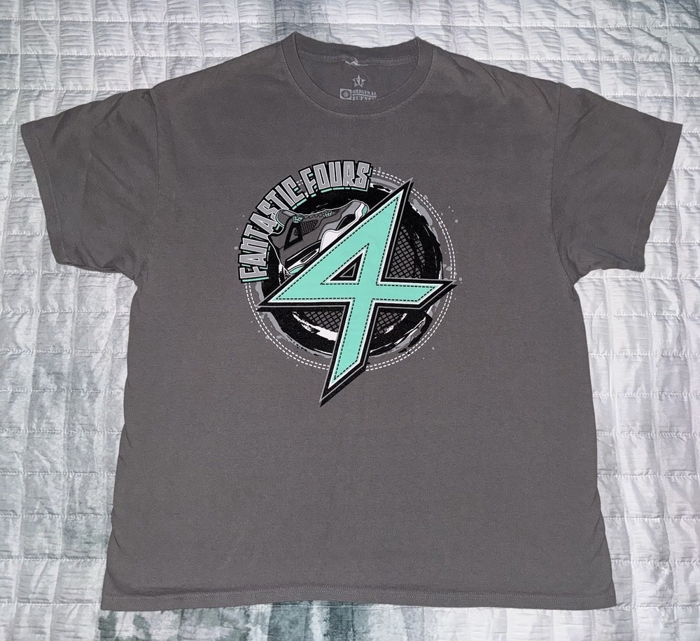 Fantastic Fours-Original Rufnek T-Shirt Men’s XL Gray and Green for Jordan 4’s