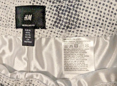 H&M 2-Piece Loose Fit Resort Shirt / Mesh Shorts Size XL Grey Beach Casual