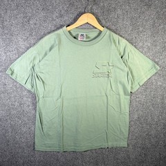 Vintage Starter Shirt Medium Green 90s USA Sage Big Print Sports Rare Star Logo