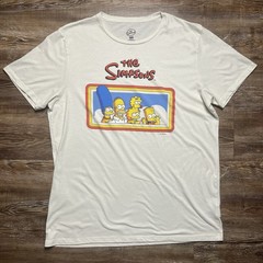 The Simpsons Family Portrait Graphic T-Shirt Men’s Size XL Sea Salt/Off White