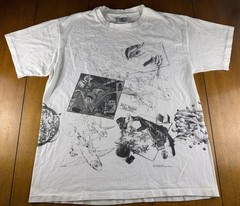 Vintage MC Escher T Shirt Andazia All Over Print Art 90’s Single Stitch White XL