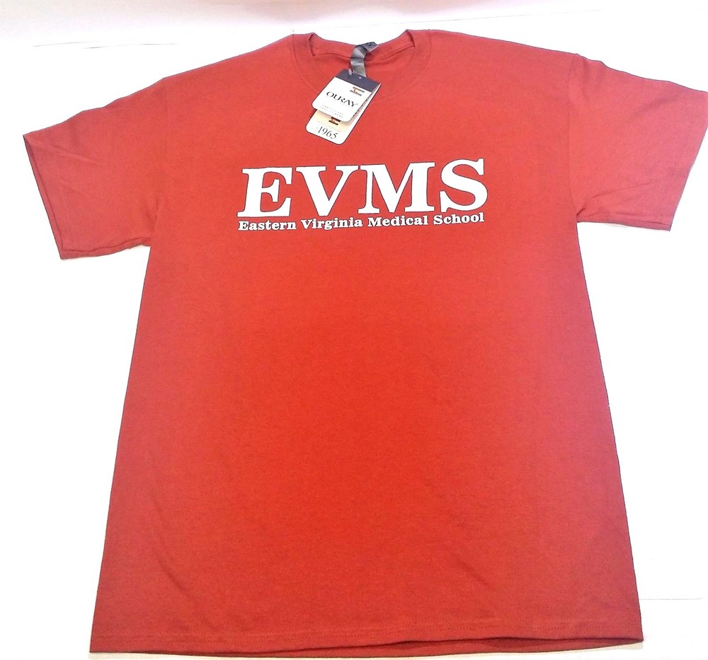 Eastern Virginia Medical School Tee. Sand Color or Rusty Bronze Color. Size Vary