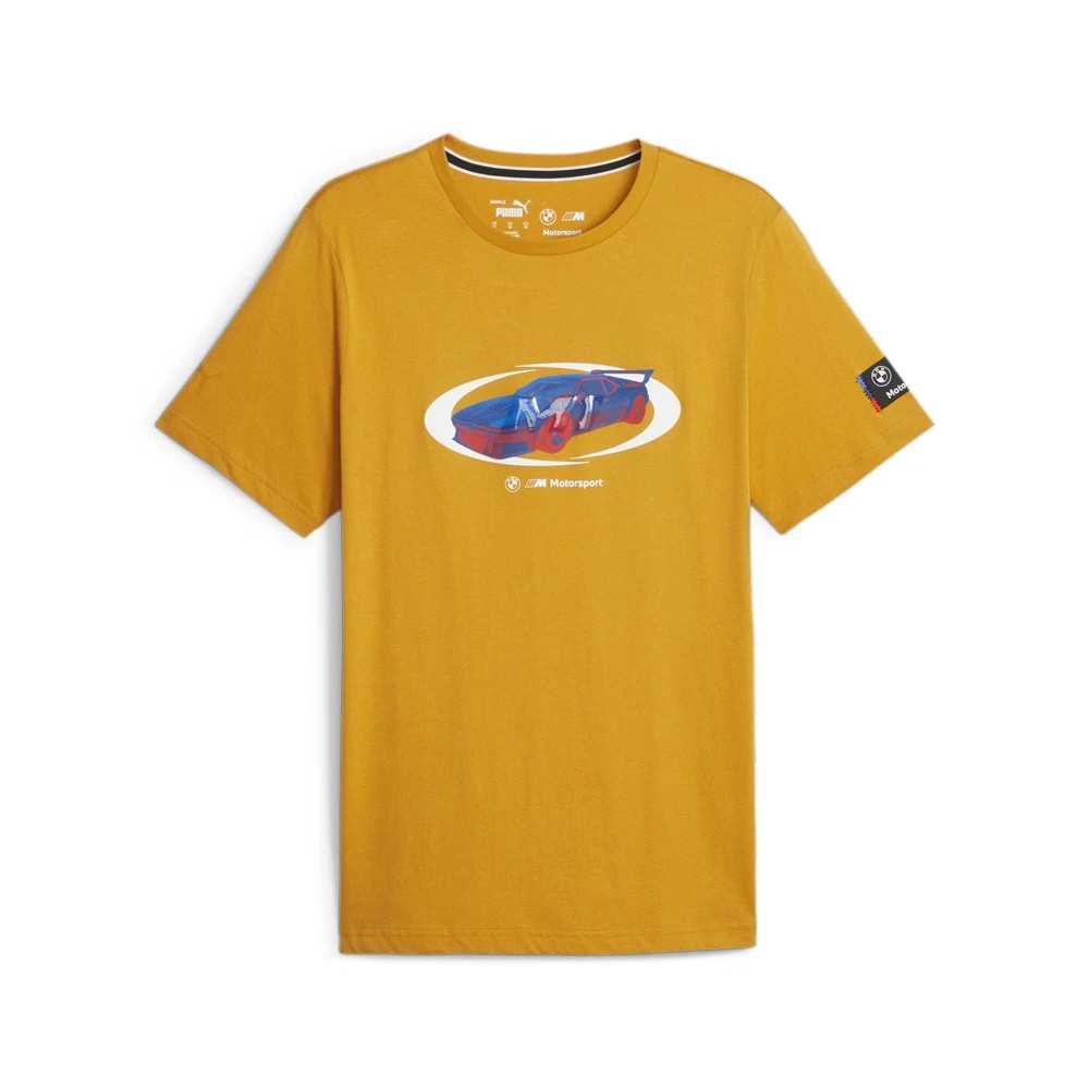 Puma x BMW Motorsport MMS Statement Car Graphic Print T-Shirt Yellow Men’s Sz XS