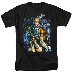 JLA Aquaman #1 Licensed Adult Unisex T-Shirt Regular Fit Tee SM-3X