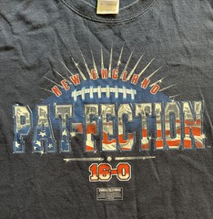 Vtg 2007 New England Patriots Undefeated 16-0 Regular Season Pat Perfection Lg