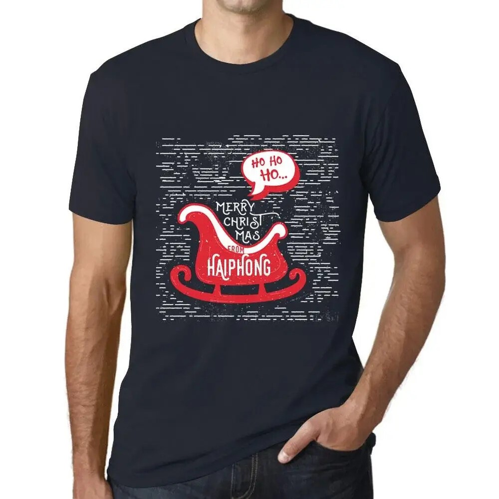 Men’s Graphic T-Shirt Ho Ho Ho Merry Christmas From Haiphong Eco-Friendly