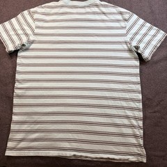 Quiksilver Men’s 2XL Light Blue/Brown Striped Crew Neck Cotton Knit Logo Tee