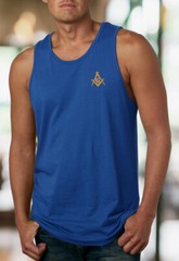 Embroidered Masonic Square and Compass Tank Top