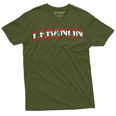 Men’s Lebanon T-shirt Lebanon flag coat of arms country nation tee shirt
