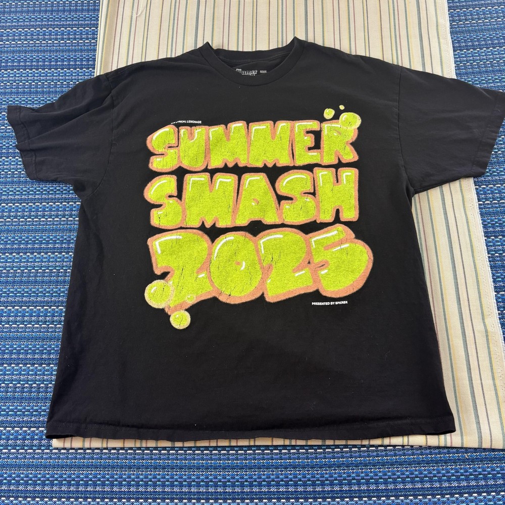 The Summer Smash 2025 Shirt Mens 2XL Black Festival Lyrical Lemonade Tee