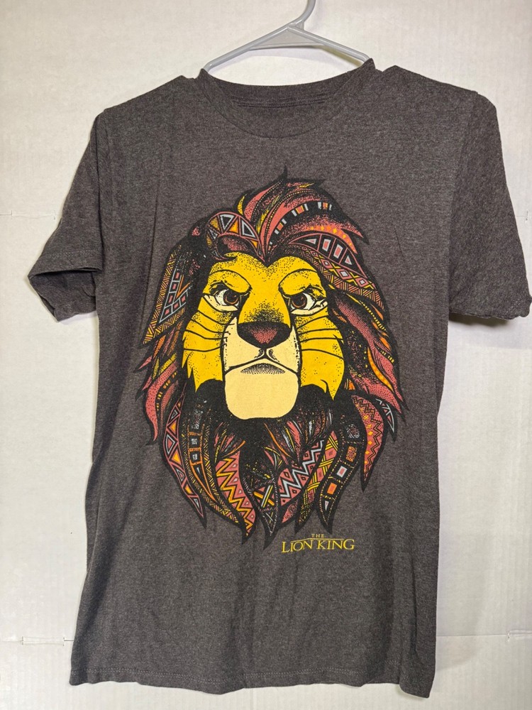 Disney Lion King Simba Graphic T-Shirt Women’s Small Gray Short Sleeve Tee