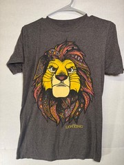 Disney Lion King Simba Graphic T-Shirt Women’s Small Gray Short Sleeve Tee