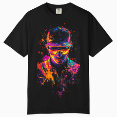 Mens Neon Hip Hop Urban Tee Shirt, Comfort Colors T Shirt, Unisex Streetwear Tee