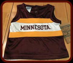 MINNESOTA GOPHERS RIVALERY THREADS INFANT 12 MONTH ONE PIECE BASKETBALL JERSEY