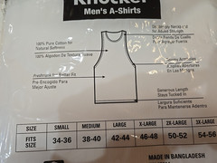 Knocker White 3 piece Tank Top A-Shirts 100% Cotton Size 3 XL (54-56) AKW001