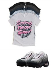 Max 95 Pink Foam Pop Out Sneaker Matching T-Shirt Sneakerhead Streetwear