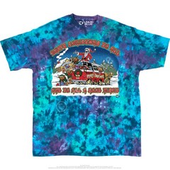 Happy Christmas T-Shirt Liquid Blue