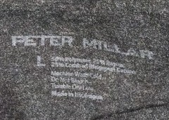 Men’s Peter Millar Shirt Skyline Graphic NC 2001 Logo Gray Long Sleeve Sz L