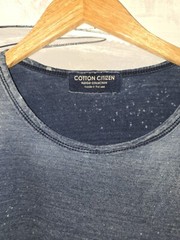 Cotton Citizen Indigo Blue Distressed T-Shirt Large