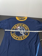 Death Wish Coffee Co. T-Shirt “We Can Brew It!” Men’s XL Blue Yellow