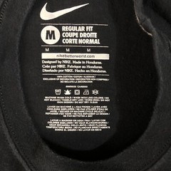 Nike Shirt Men Medium Black Solid Graphic Logo Tee Sportswear Unleash Speed